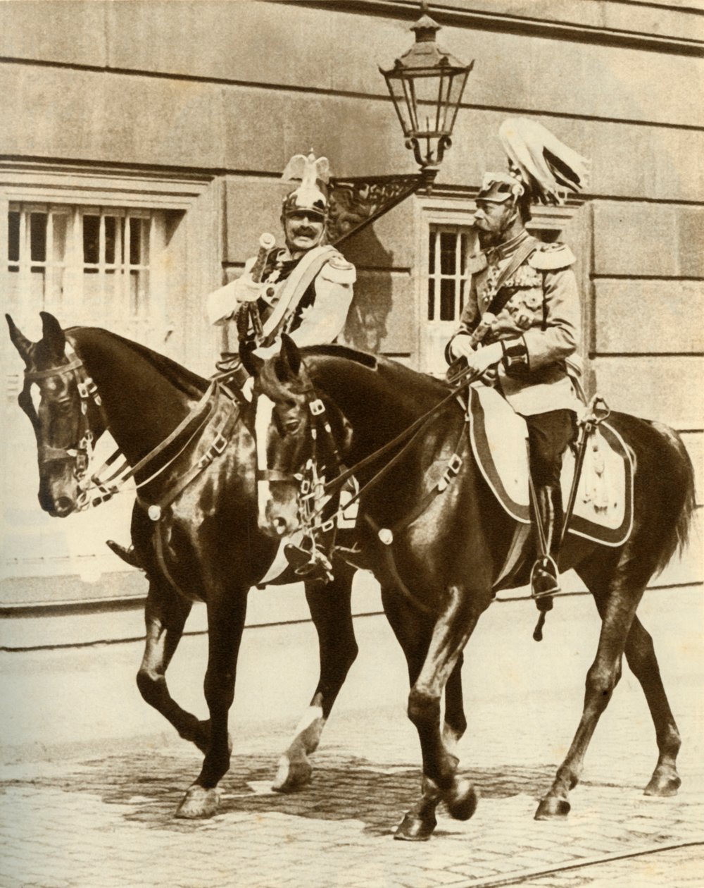 Kaiser Wilhelm II and King George V in Berlin, Germany, 1911, 1935 by Unbekannt