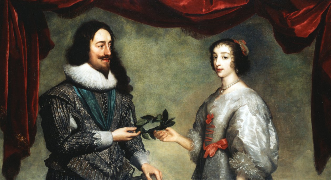 King Charles I and Queen Henrietta Maria by Unbekannt