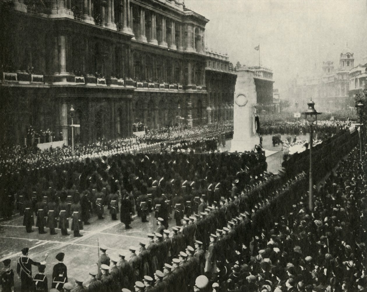 King George VI Attending Armistice Day Ceremony at the Cenotaph, Whitehall, Nov 11th, 1936, 1937 by Unbekannt