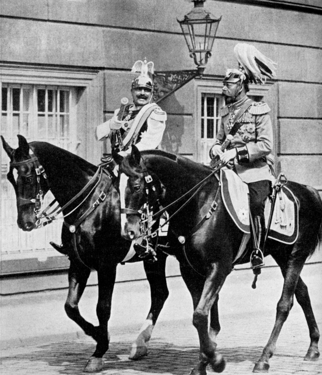 King George V of Great Britain and Kaiser Wilhelm II of Germany by Unbekannt