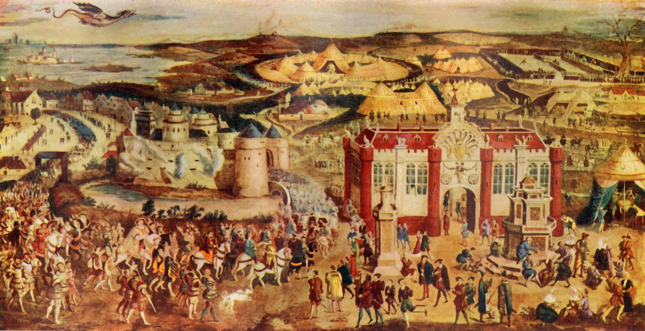 King Henry VIII Meeting Francis at the Field of the Cloth of Gold by Unbekannt