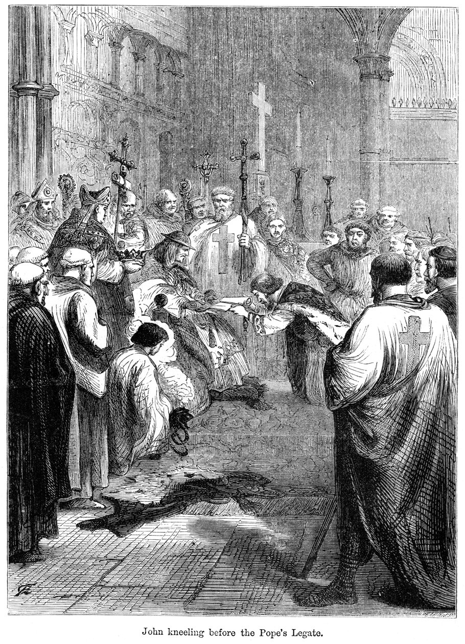 King John Kneeling Before the Pope
