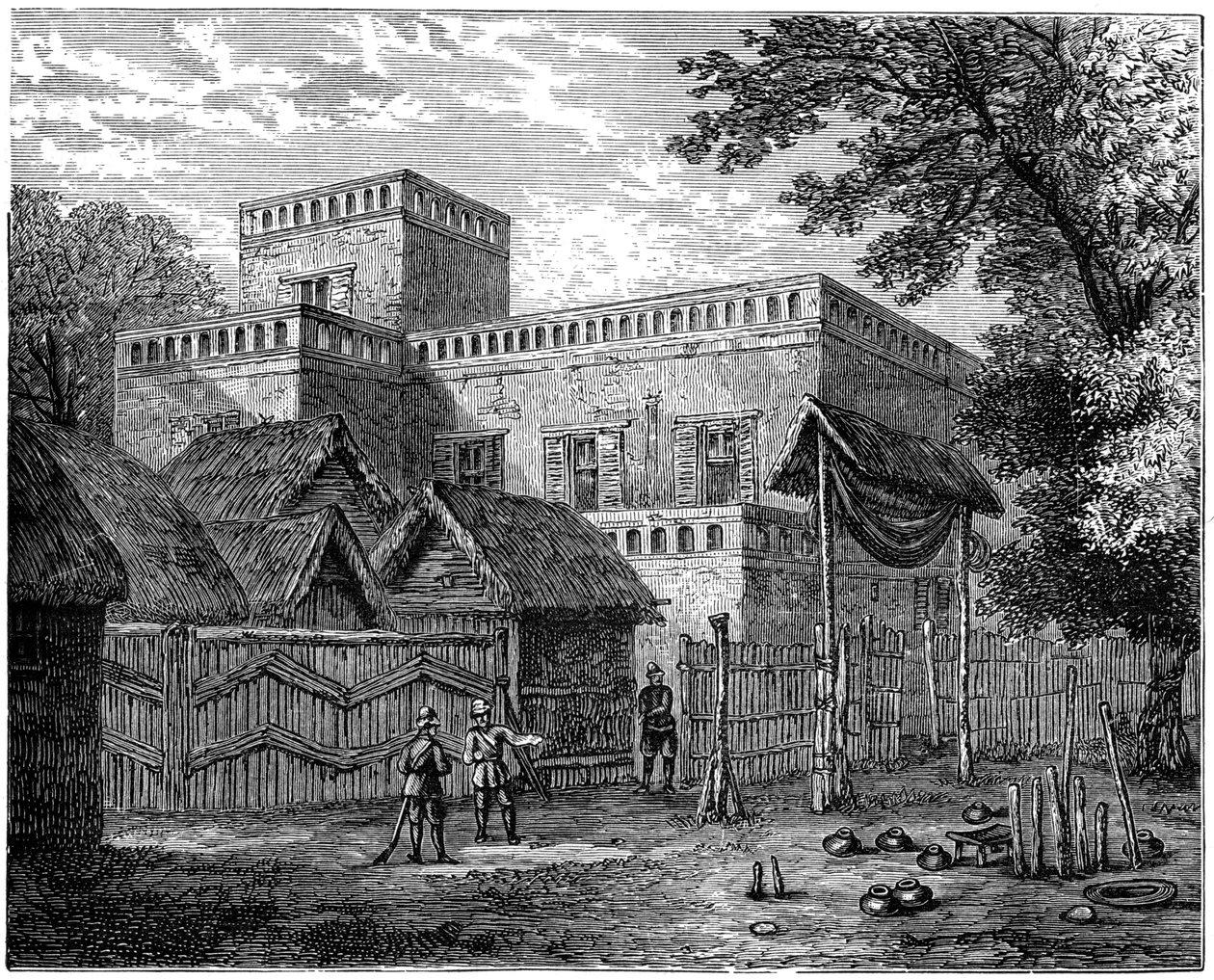 King Koffees Palace, Coomassie, Ashanti War, Africa by Unbekannt