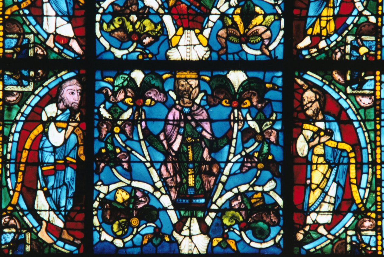 King Solomon, Stained Glass, Chartres Cathedral, France by Unbekannt