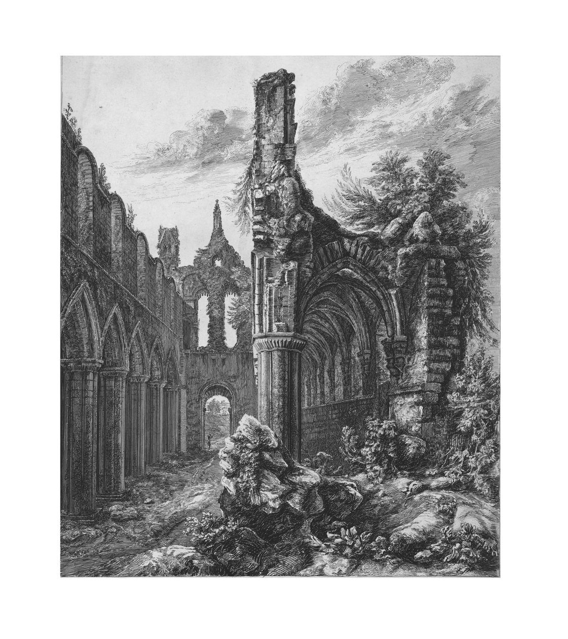 Kirkstall Abbey, Yorkshire, 1823 by Unbekannt
