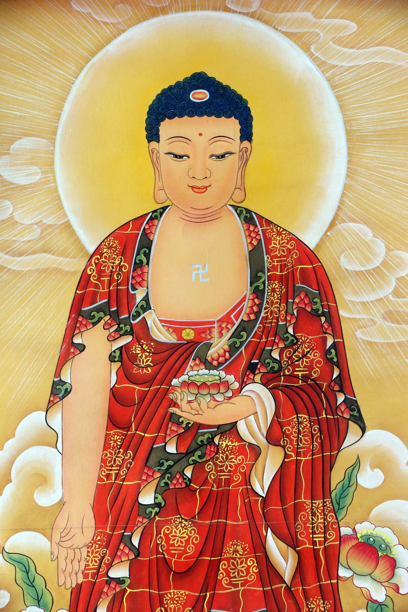 Shakyamuni Buddha Painting at Kong Meng San Phor Kark See Monastery by Unbekannt