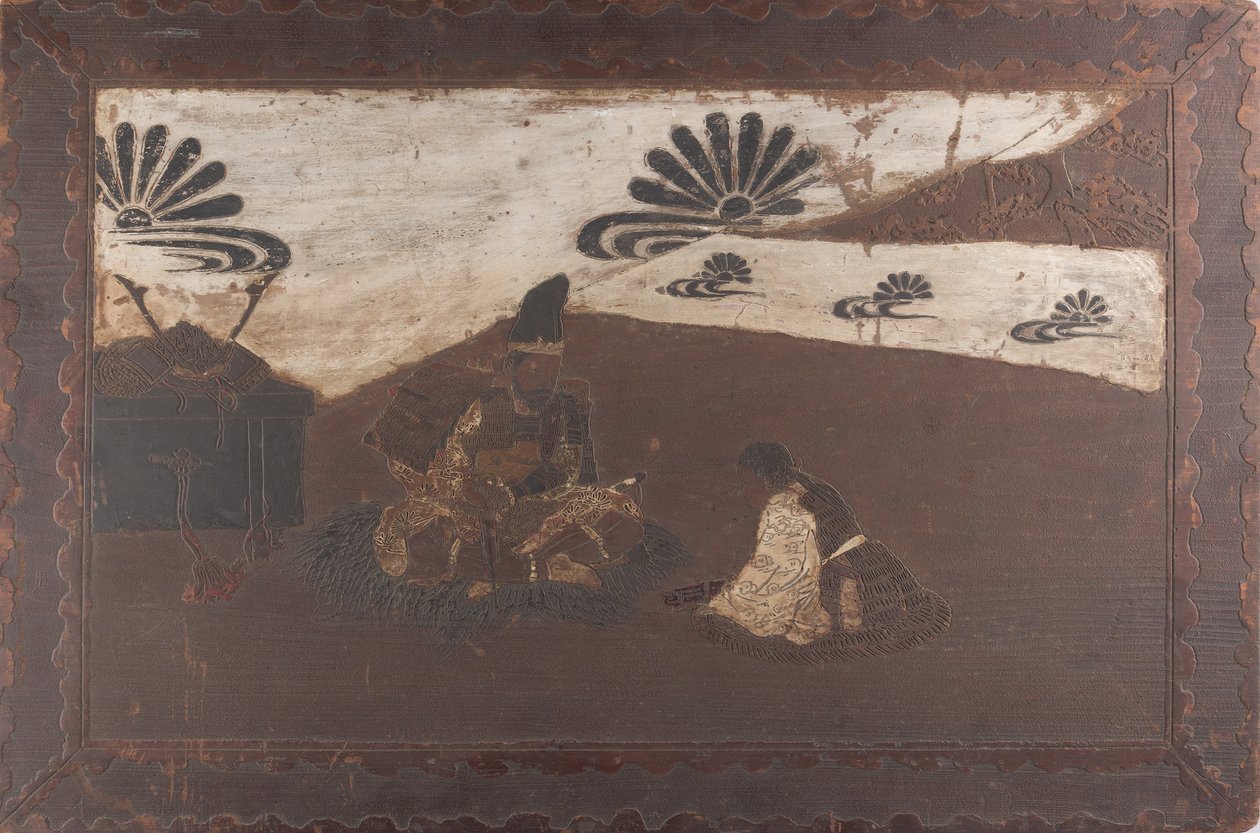 Kusunoki Masashige Bidding Farewell to His Son Masatsura, 19th century by Unbekannt