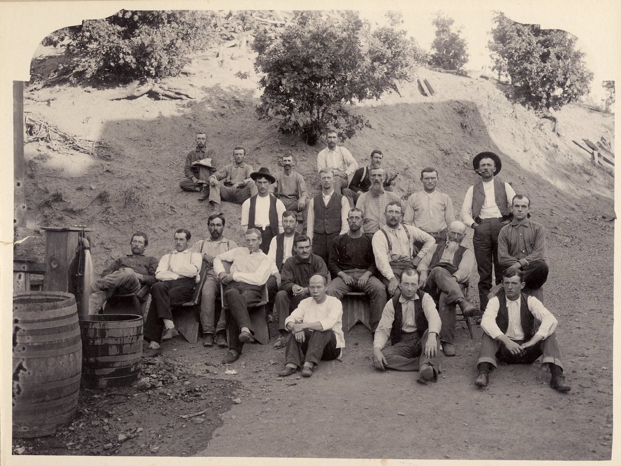 La Grange Mine Crew, California, 1900s by Unbekannt