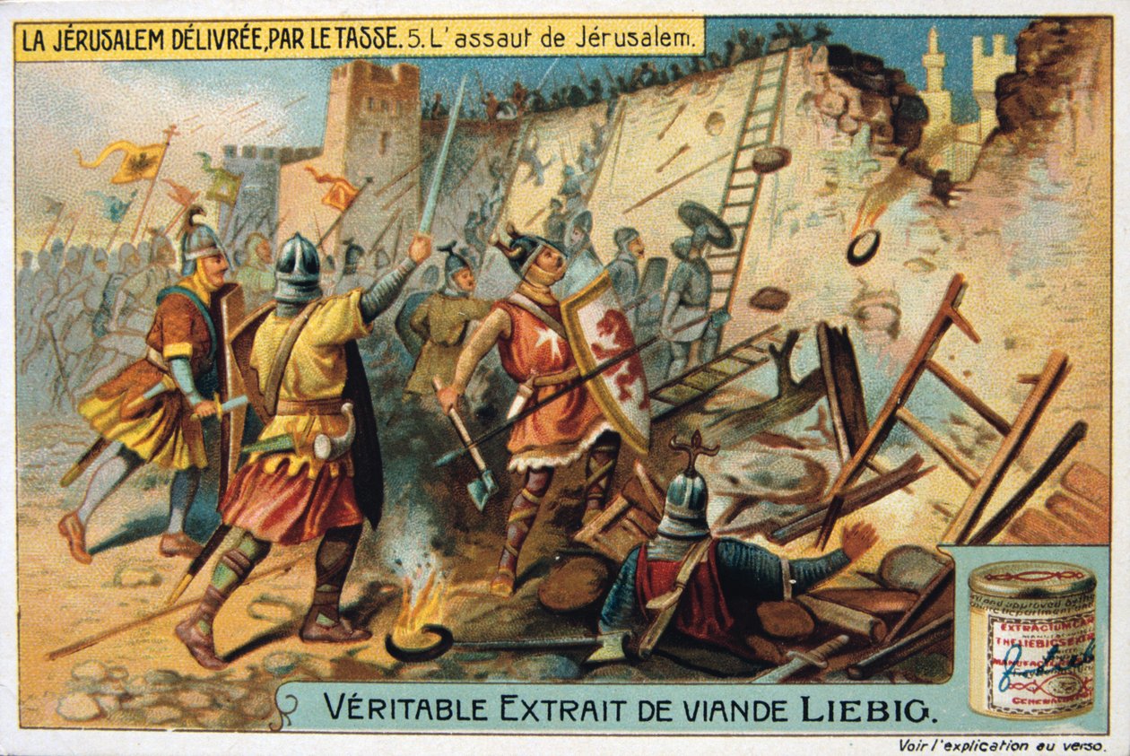 The assault on Jerusalem, 19th Century by Unbekannt