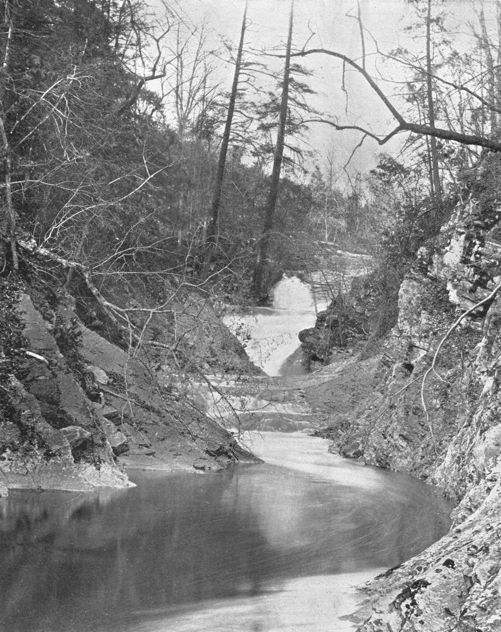 Lace Waterfalls and Dragons Pool, Natural Bridge, Virginia, USA, c1900 by Unbekannt