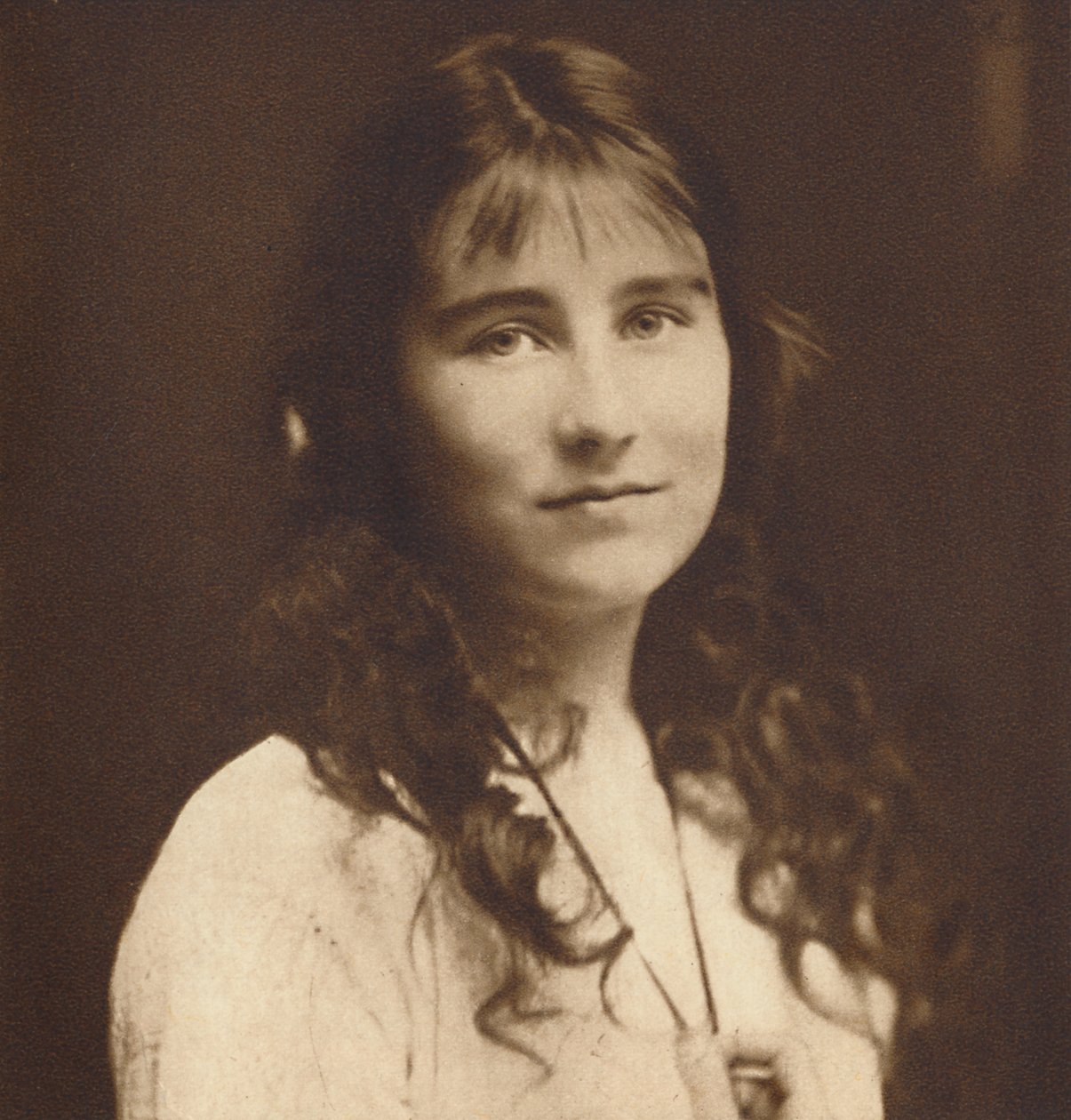 Lady Elizabeth Bowes-Lyon as a Young Girl by Unbekannt