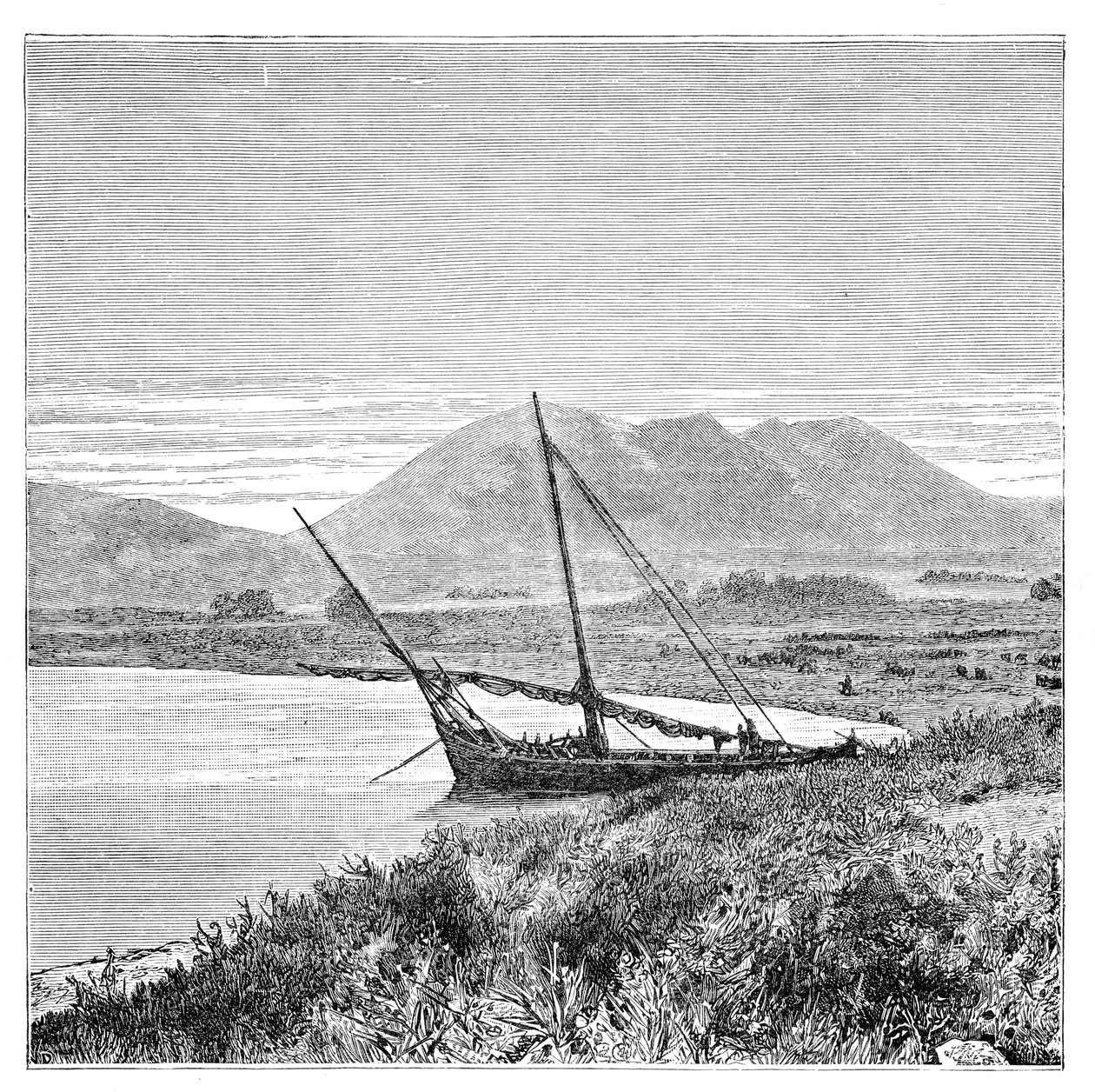Lake Van, Tadwan Bay and Mount Nimrud, Turkey, 1895 by Unbekannt