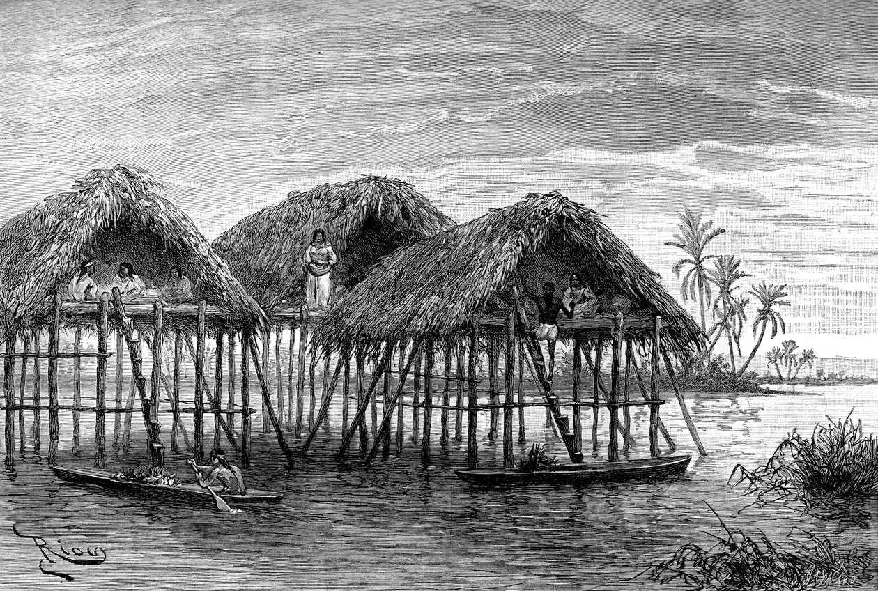 Lake dwellings of Santa Rosa, near Maracaibo, Venezuela, 1895 by Unbekannt