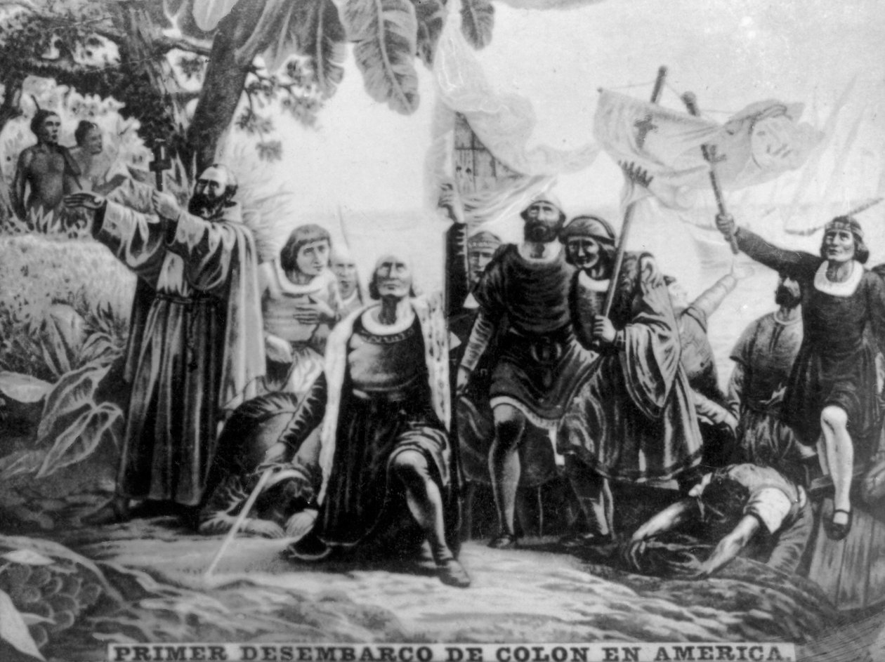 Landing of Columbus in America by Unbekannt
