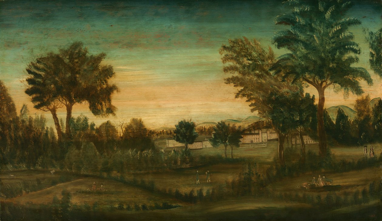 Landscape with Buildings, Fourth Quarter 18th century by Unbekannt