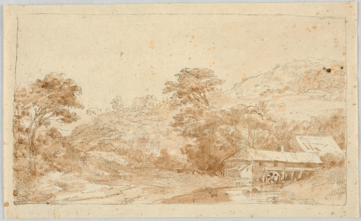 Landscape with Watermill by Unbekannt