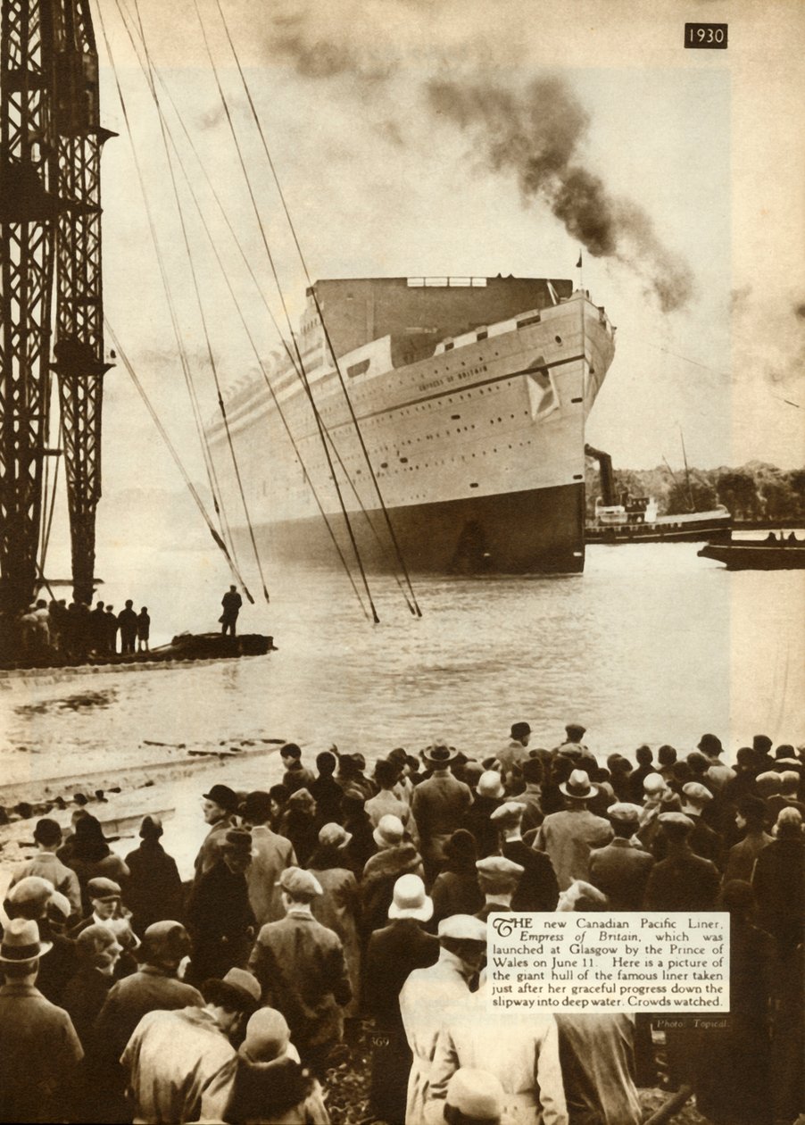 Launch of the Empress of Britain, Glasgow, 11 June 1930 by Unbekannt