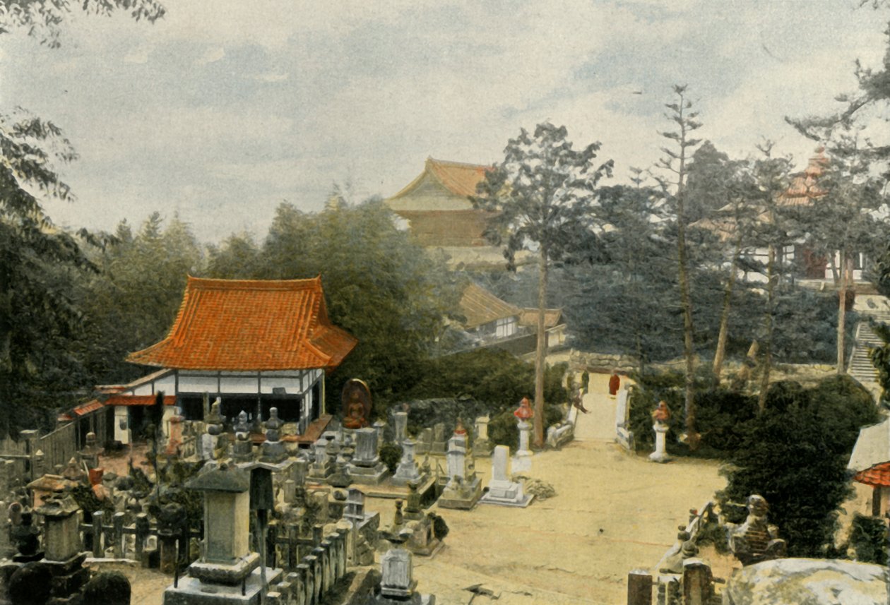 Tombstones in Kurodani Cemetery, Kyoto by Unbekannt