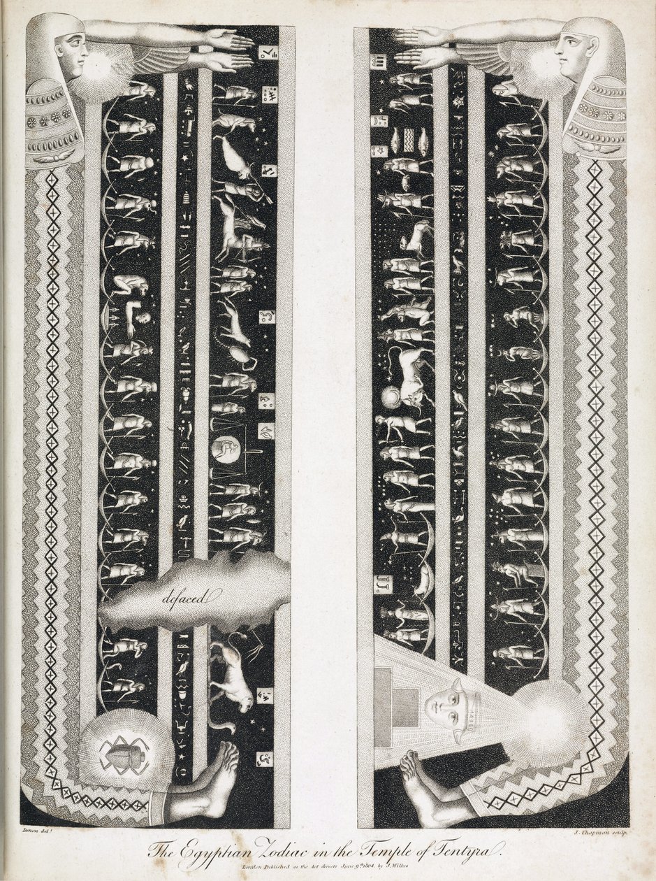 The Egyptian Zodiac of the Temple of Hathor at Dendera by Unbekannt