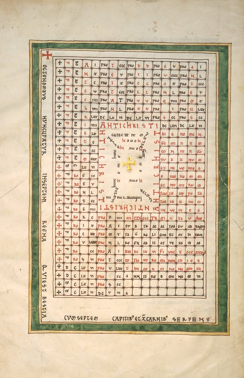 Leaf from a Beatus Manuscript: Table of the Antichrist by Unbekannt