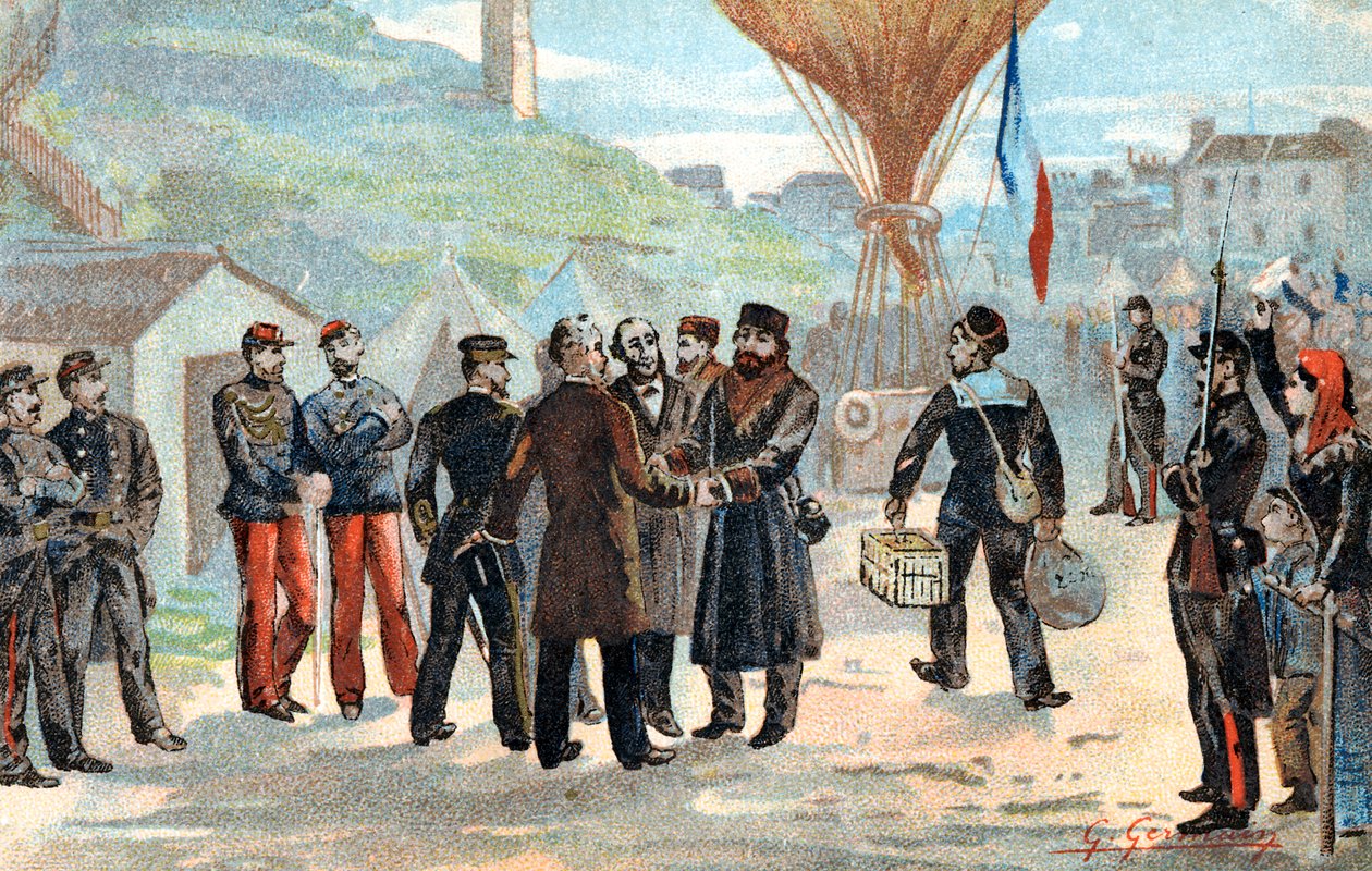 Leon Gambetta, French Politician about to Escape Besieged Paris, Franco-Prussian War, 1870 by Unbekannt