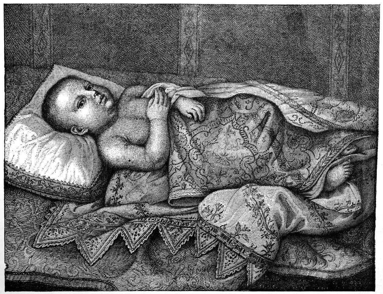 Leopoldo de Medici in His Cradle by Unbekannt