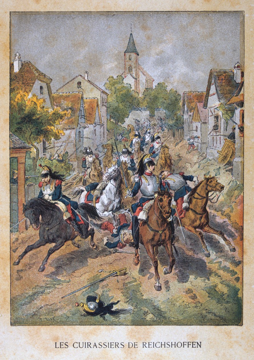 Les Cuirassiers de Reichshoffen, 6th August 1870, Franco-Prussian War, 1870-1871 by Unbekannt