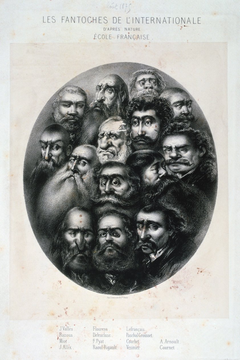 Les Fantoches de LInternationale, caricature on the communists. France 19C by Unbekannt