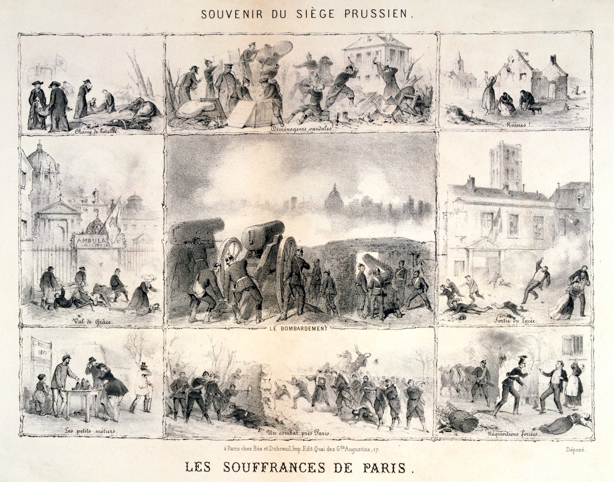 The Sufferings of Paris, 1870-1871 by Unbekannt
