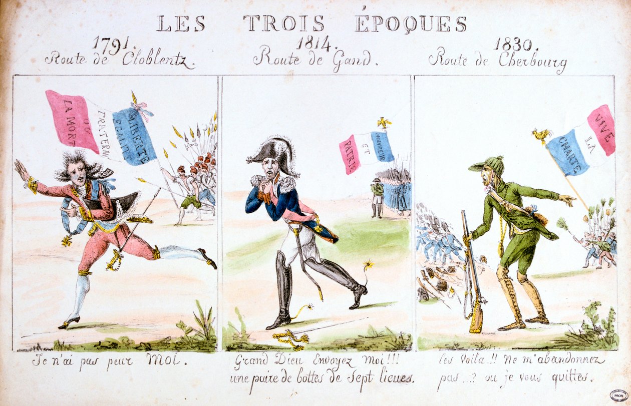 Les Trois Epoques, Revolution of 1830, Paris by Unbekannt