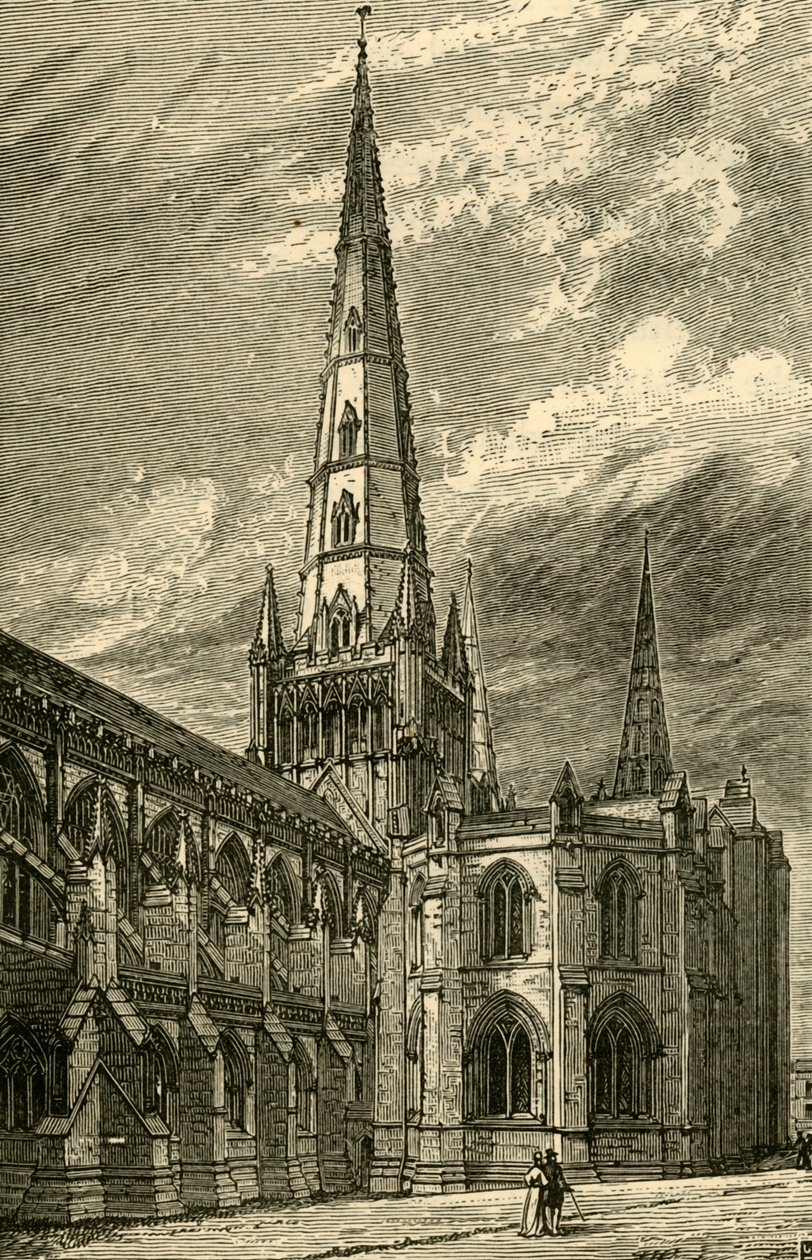 Lichfield Cathedral Exterior, 1898 by Unbekannt