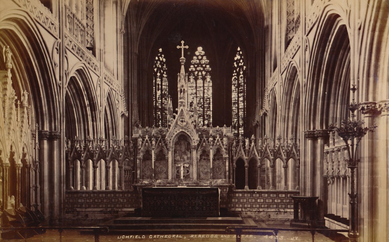 Lichfield Cathedral, Reredos and Altar by Unbekannt