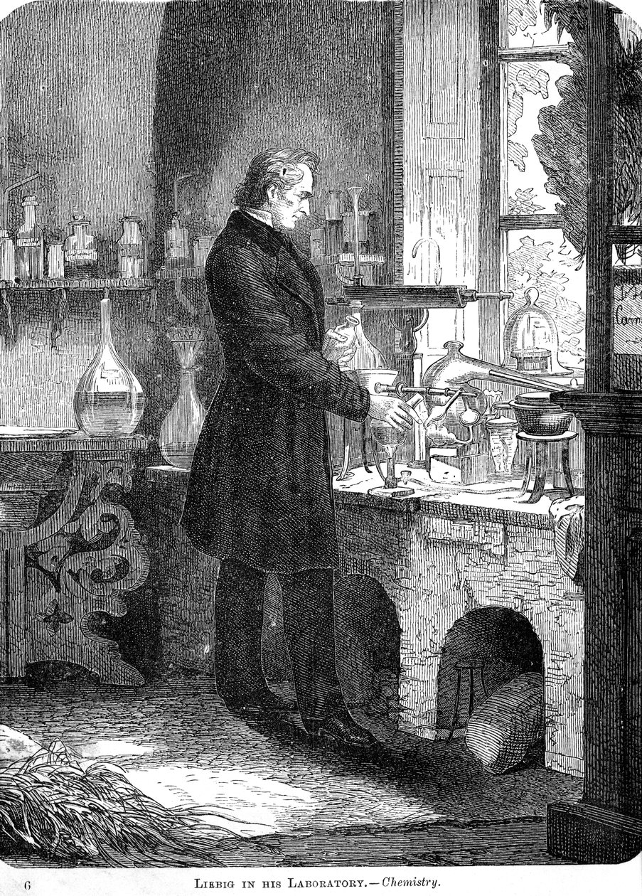 Liebig in His Laboratory-Chemistry by Unbekannt