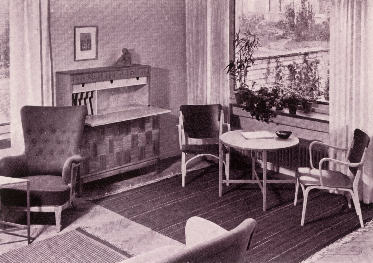 Living-room furniture by Carl-Axel Acking, made by A.B. Svenska Mobelfabrikerna by Unbekannt