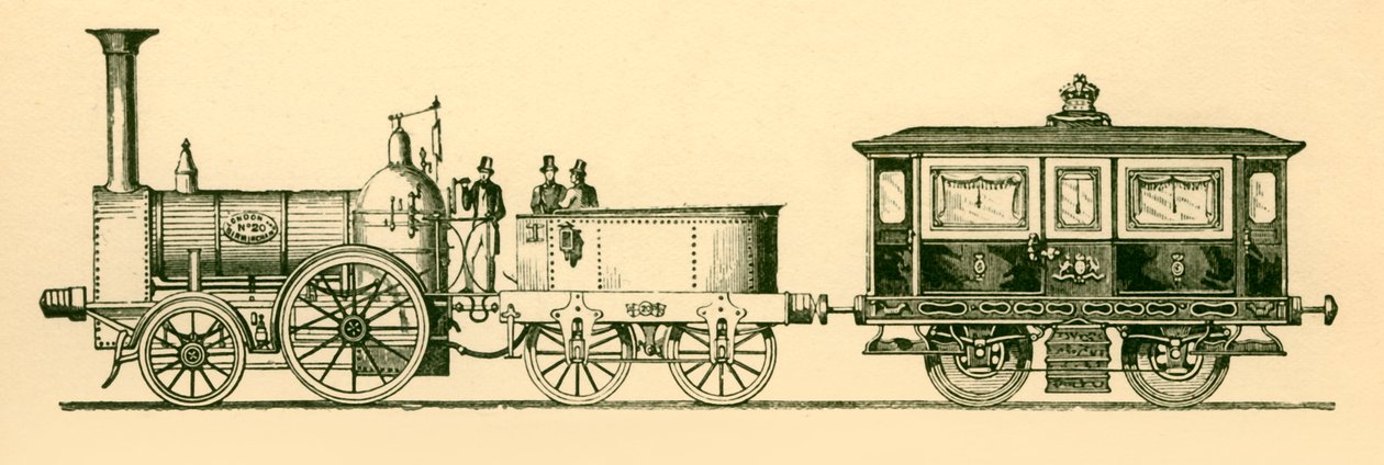 Locomotive and Royal Saloon, London and Birmingham Railway by Unbekannt