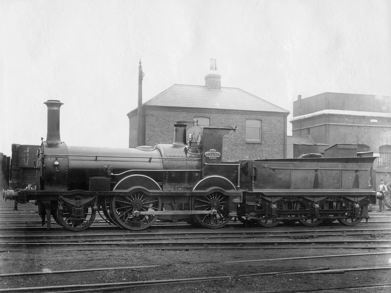 London & South Western Railway LSWR Locomotive No 148, Colne with Its Tender, c1880 by Unbekannt