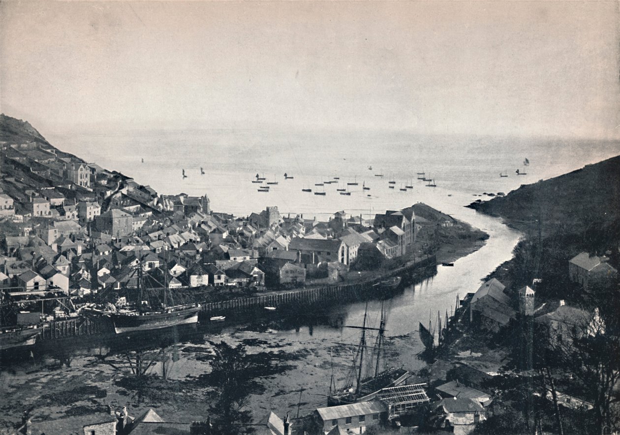Looe - View from the Hills, Showing the Estuary, 1895 by Unbekannt