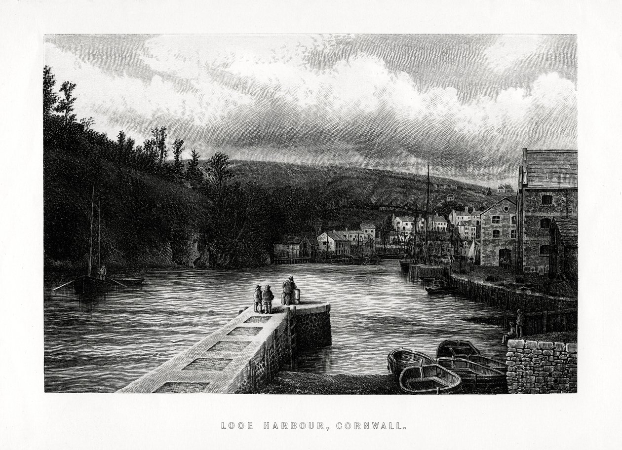 Looe Harbour, Cornwall, England by Unbekannt