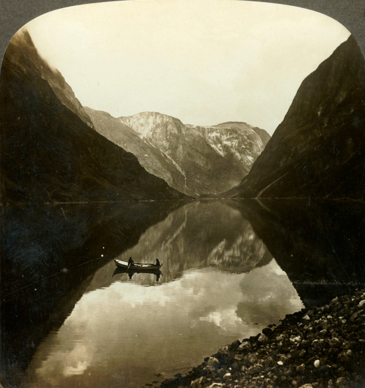 Looking Down the Deep, Still Naerofjord, from Near Gudvangen, Norway by Unbekannt