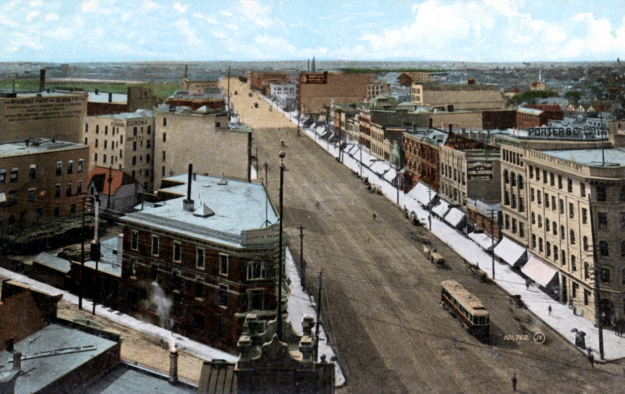Looking North along Main Street, Winnipeg, Manitoba, Canada by Unbekannt