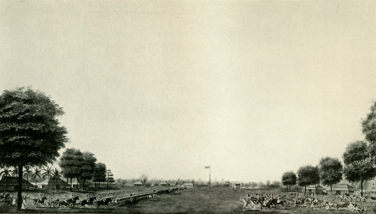 Lord Wellesley Reviewing the Body Guard at Ballygunje, c1770, c19250 by Unbekannt