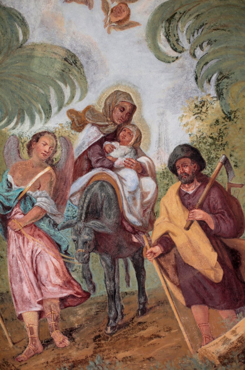Loreto church fresco: The flight to Egypt, Prague, Czech Republic by Unbekannt
