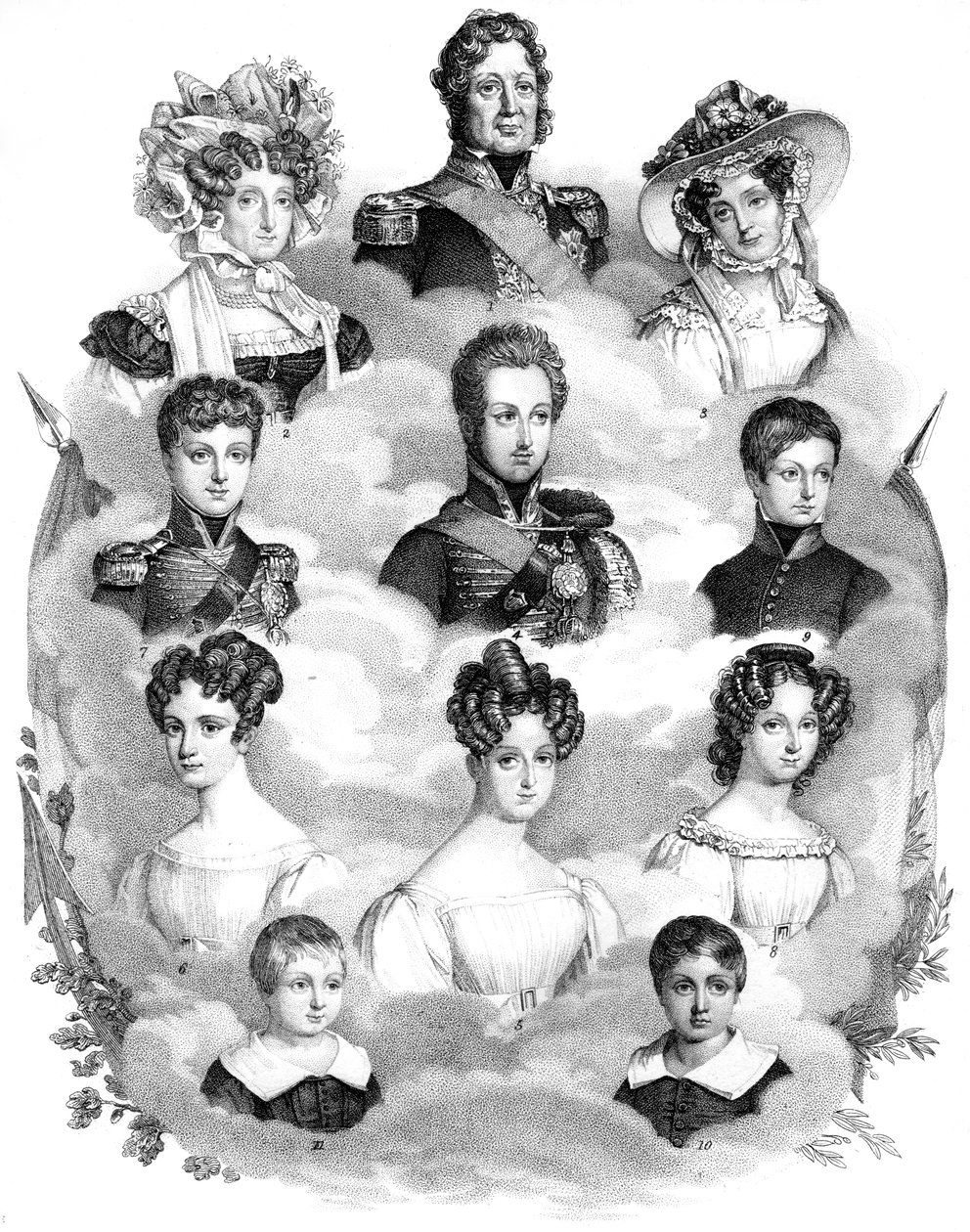 Louis-Phillipe, King of France, and his family by Unbekannt