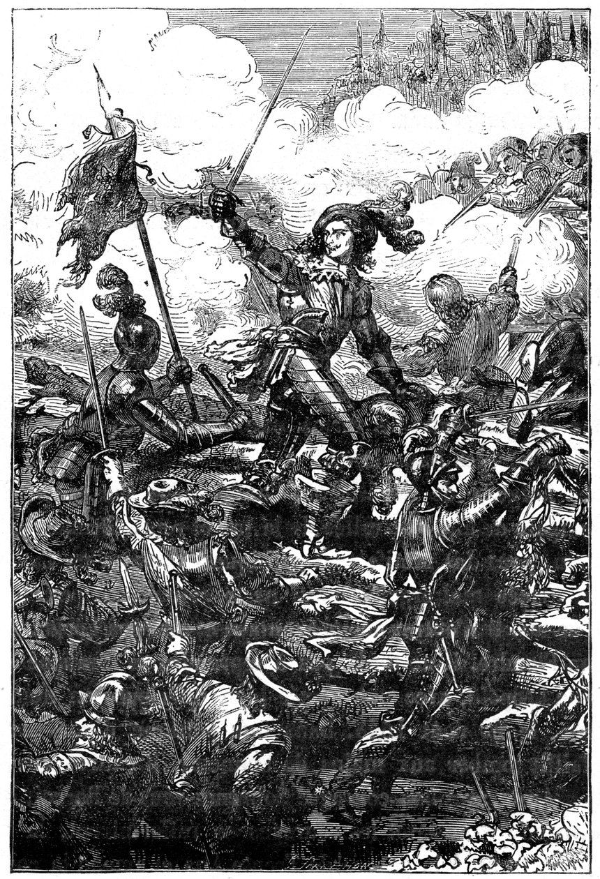 Louis II de Bourbon, Prince de Condé at the Battle of Freiburg by Unbekannt