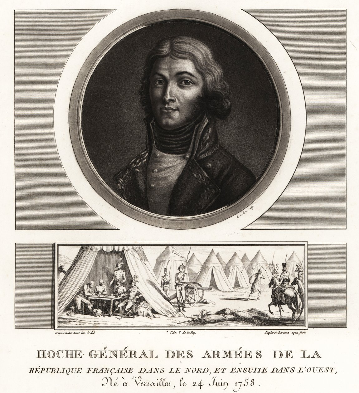 Louis Lazare Hoche, Revolutionary General of the Armies of the French Republic, died at Wetzlar in 1797 by Unbekannt