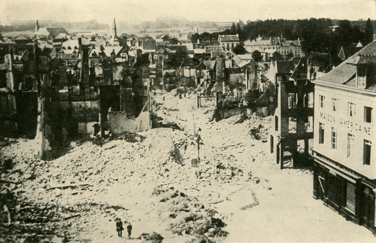 Louvain after the German Bombardment: one portion of the devastated town by Unbekannt