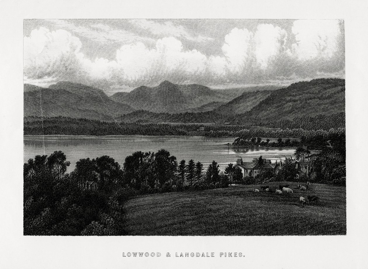 Lowwood and Langdale Pikes, Lake District, Cumbria, 1896 by Unbekannt