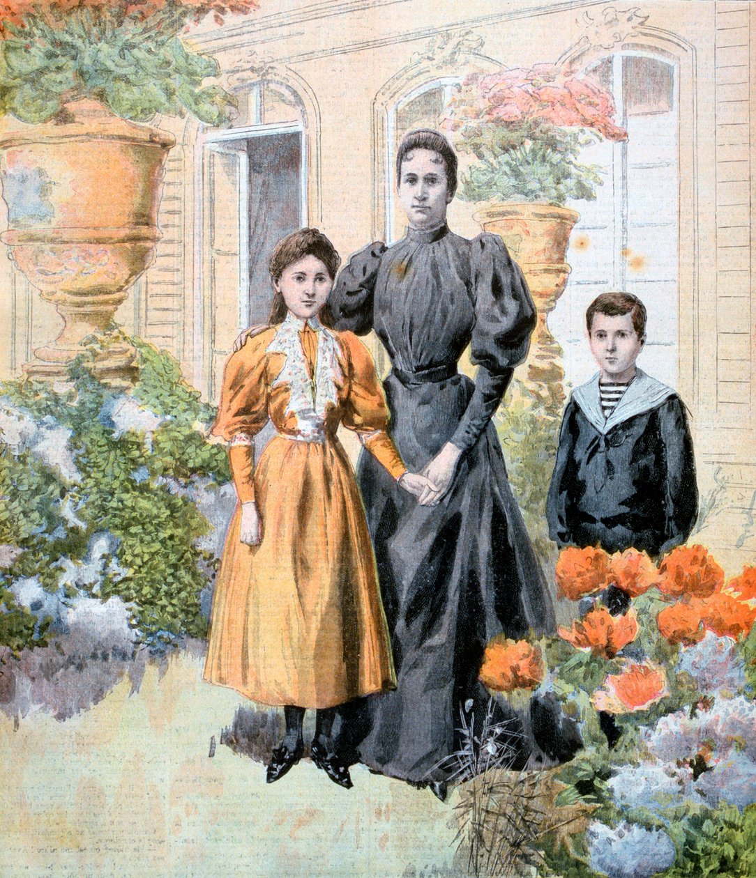 Madame Casimir-Perier and her children by Unbekannt