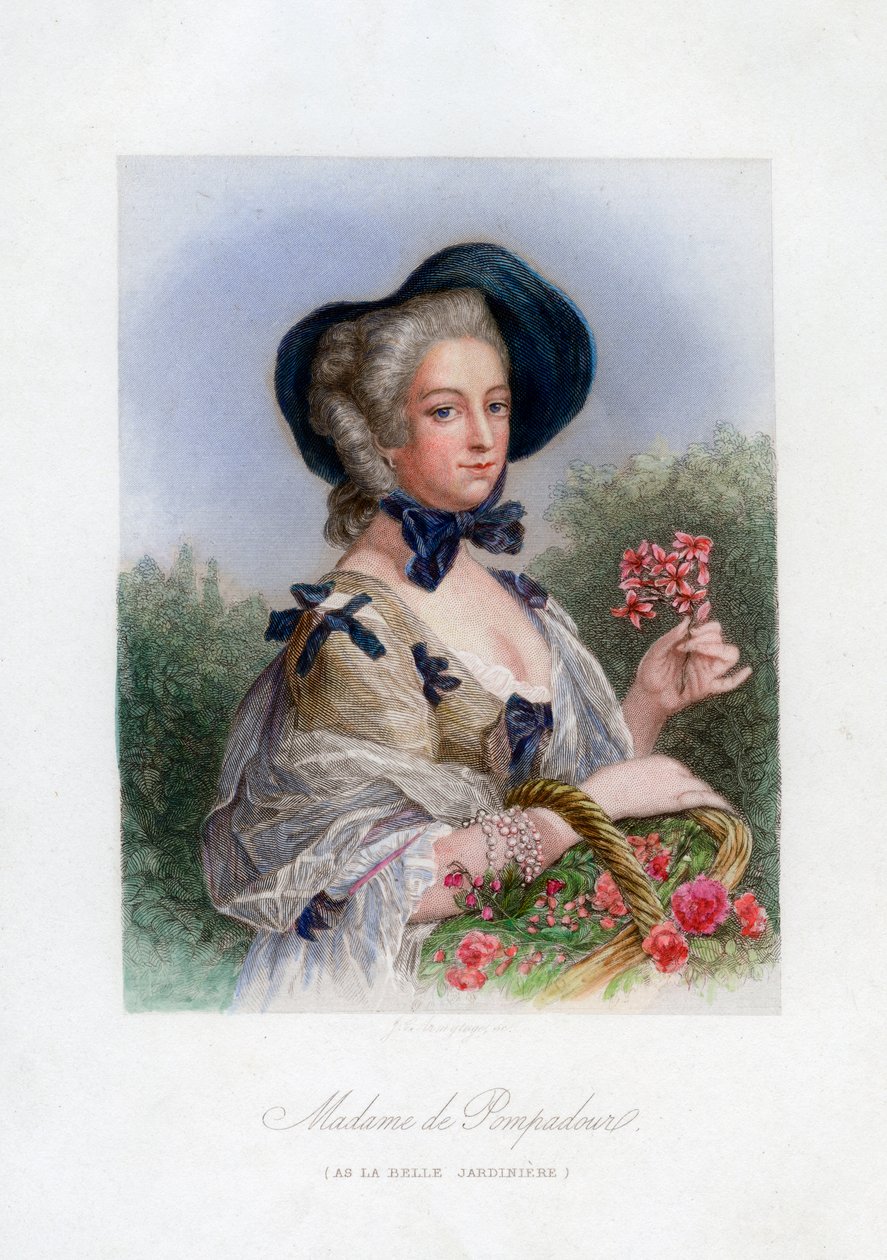 Madame de Pompadour as the Beautiful Gardener by Unbekannt