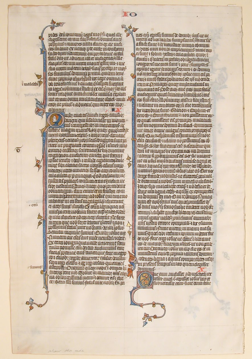 Manuscript Leaf from a Bible by Unbekannt